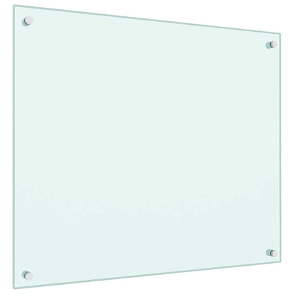 Küchenrückwand Weiß 70x60 cm Hartglas