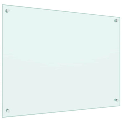 Küchenrückwand Weiß 80x60 cm Hartglas