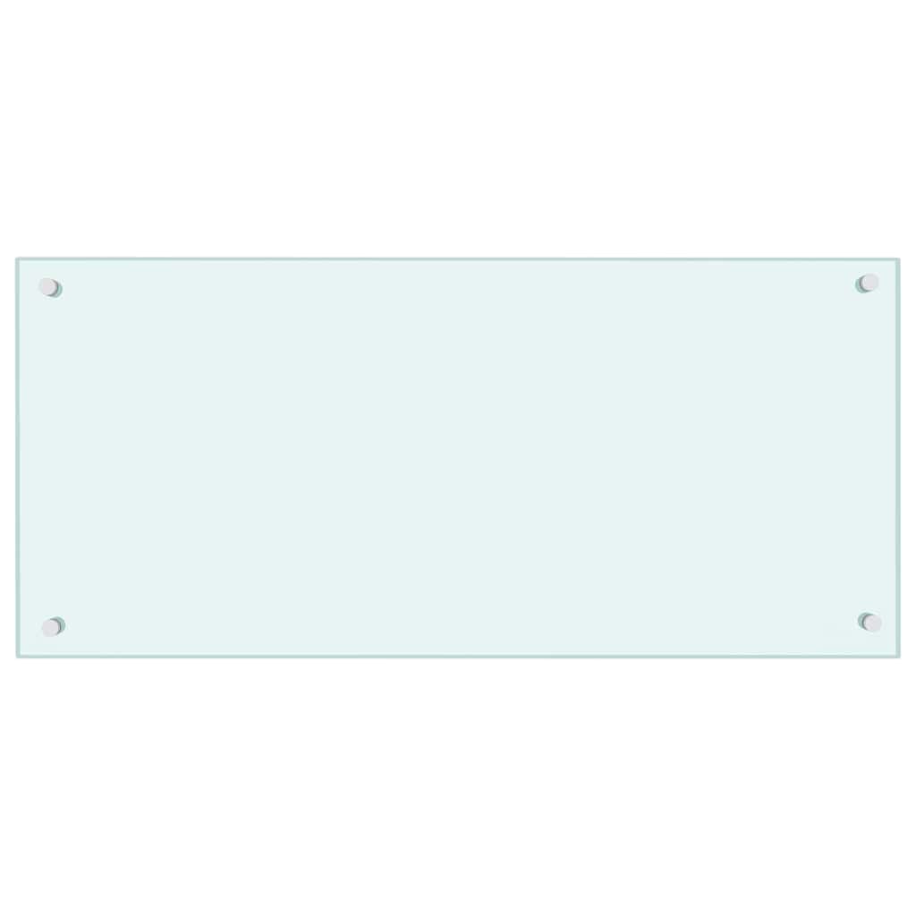 Küchenrückwand Weiß 90x40 cm Hartglas