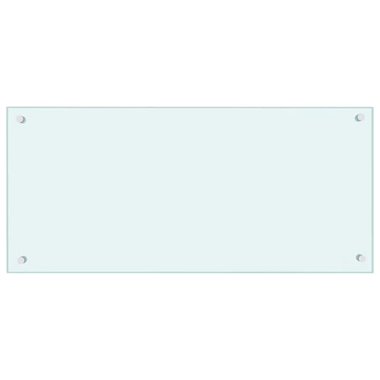 Küchenrückwand Weiß 90x40 cm Hartglas