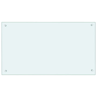 Küchenrückwand Weiß 90x50 cm Hartglas