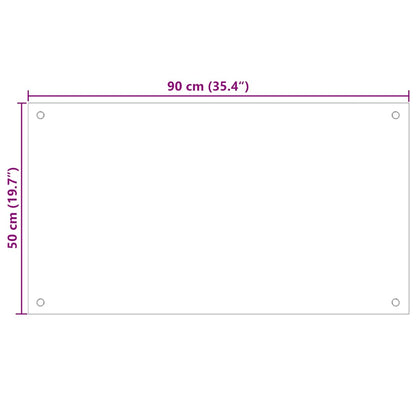 Küchenrückwand Transparent 90×50 cm Hartglas