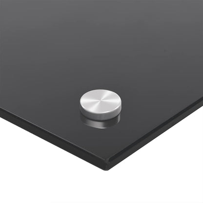 Küchenrückwand Schwarz 70x40 cm Hartglas