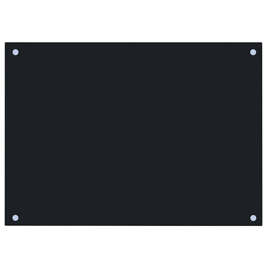 Küchenrückwand Schwarz 70x50 cm Hartglas