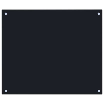 Küchenrückwand Schwarz 70x60 cm Hartglas