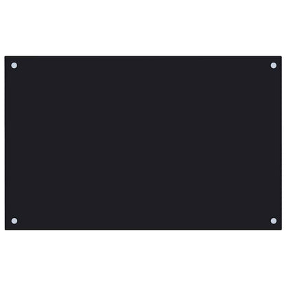 Küchenrückwand Schwarz 80x50 cm Hartglas
