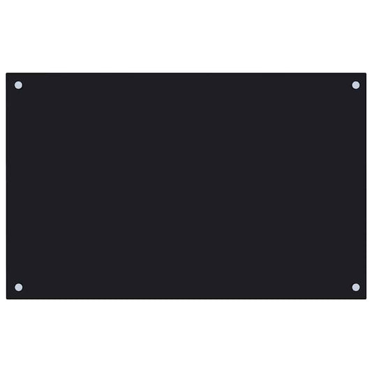 Küchenrückwand Schwarz 80x50 cm Hartglas
