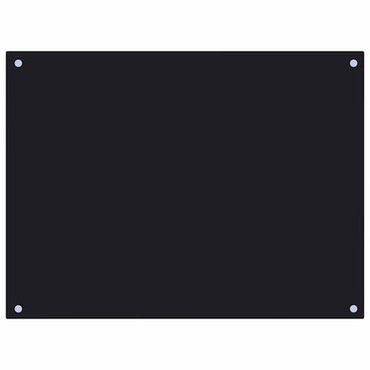 Küchenrückwand Schwarz 80x60 cm Hartglas