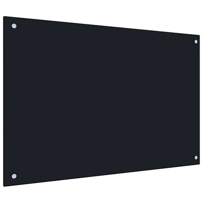 Küchenrückwand Schwarz 90x50 cm Hartglas