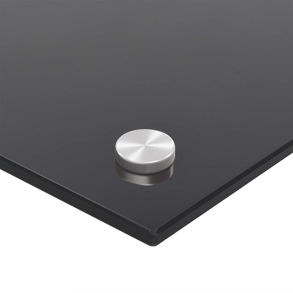 Küchenrückwand Schwarz 90x50 cm Hartglas