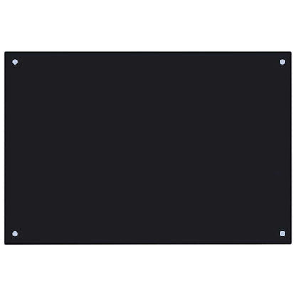 Küchenrückwand Schwarz 90x60 cm Hartglas