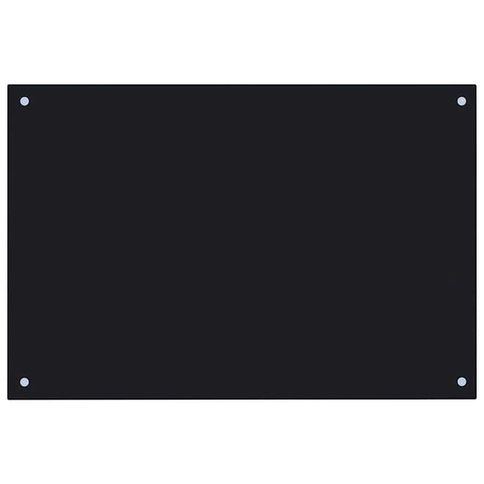 Küchenrückwand Schwarz 90x60 cm Hartglas