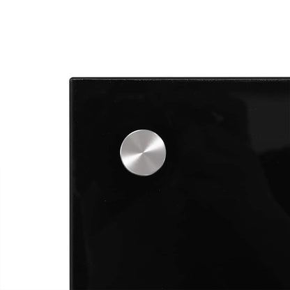 Küchenrückwand Schwarz 90x60 cm Hartglas