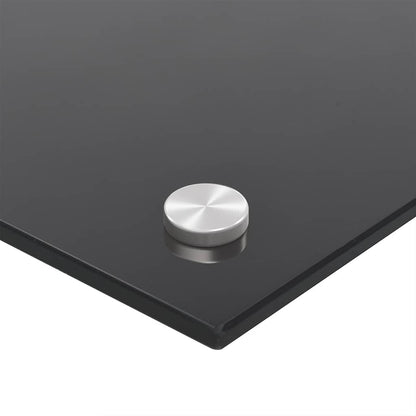 Küchenrückwand Schwarz 90x60 cm Hartglas