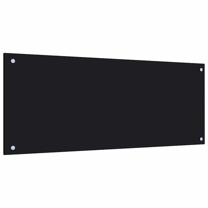 Küchenrückwand Schwarz 100x40 cm Hartglas