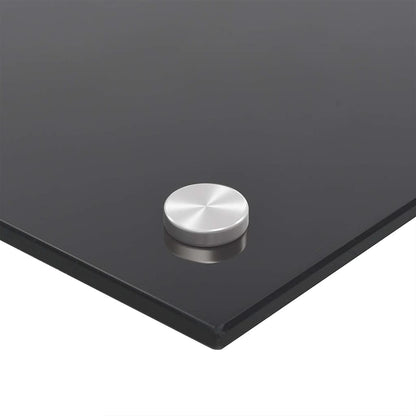 Küchenrückwand Schwarz 100x50 cm Hartglas