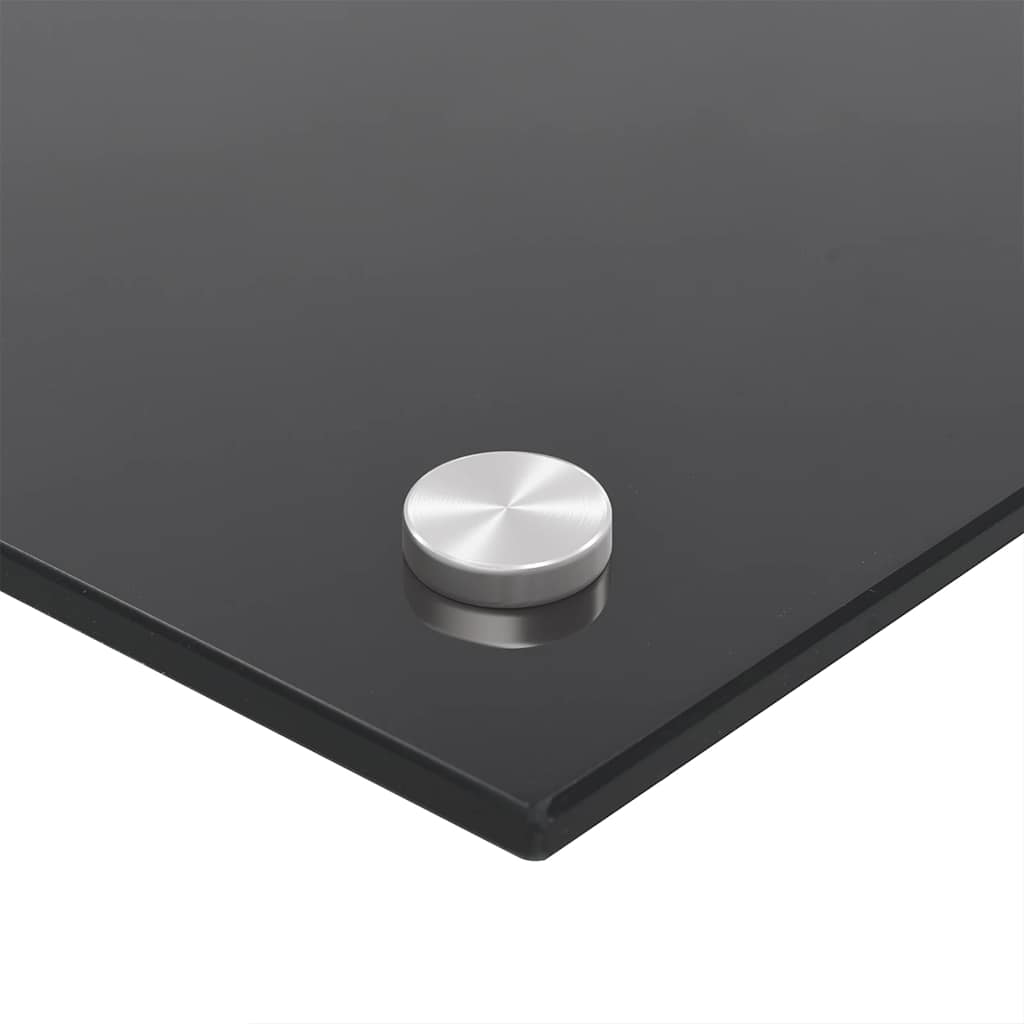 Küchenrückwand Schwarz 100x60 cm Hartglas
