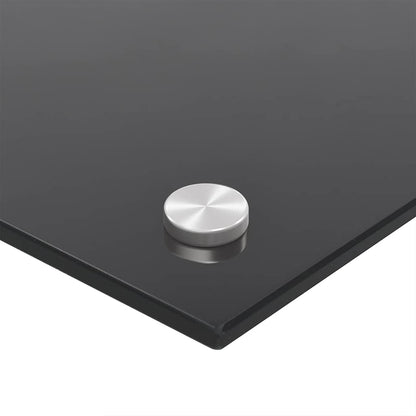 Küchenrückwand Schwarz 100x60 cm Hartglas