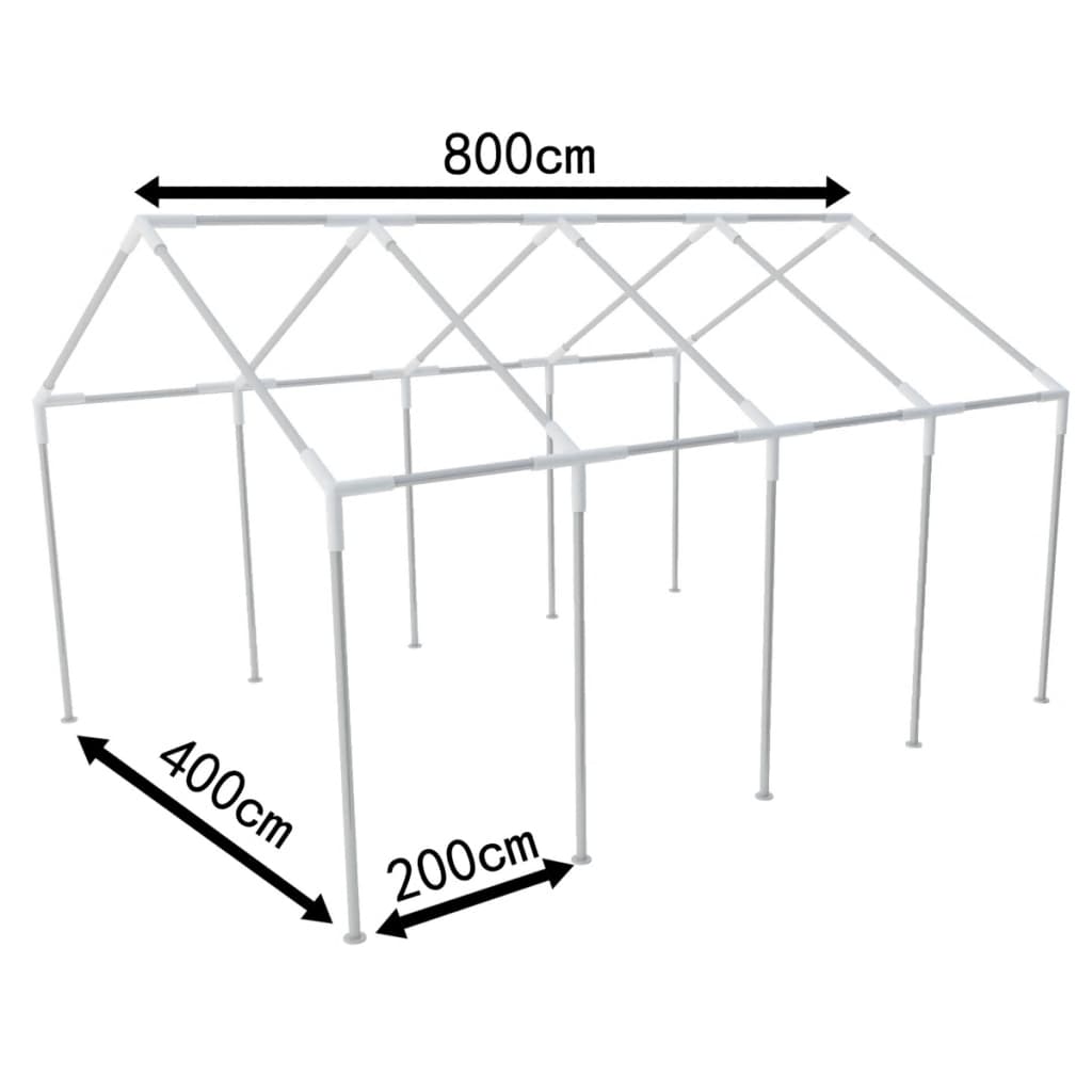 Pavillon Stahlgestell Partyzeltrahmen Zeltrahmen Gestell 8 x 4 m