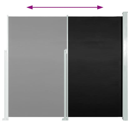 Seitenmarkise 160x300 cm Schwarz