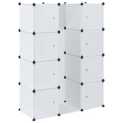 Modularer Schrank mit 9 Fächern 109x36,5x143 cm Weiß