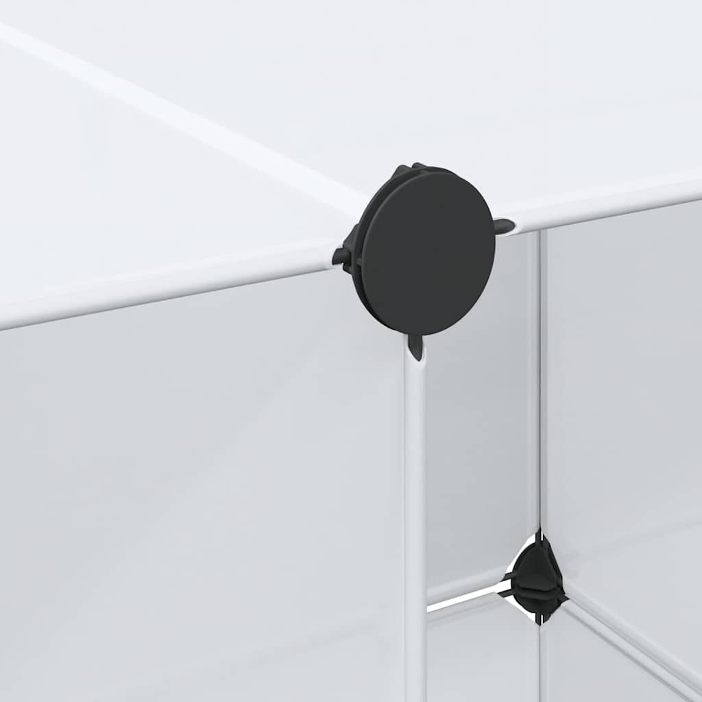 Modularer Schrank mit 9 Fächern 109x36,5x143 cm Weiß