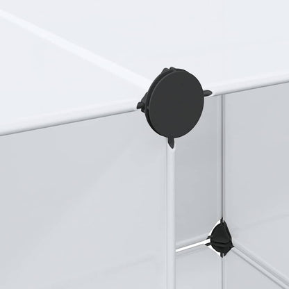 Modularer Schrank mit 9 Fächern 109x36,5x143 cm Weiß