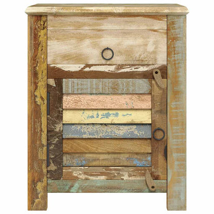 Beistelltisch mit 1 Schublade & 1 Tür Altholz