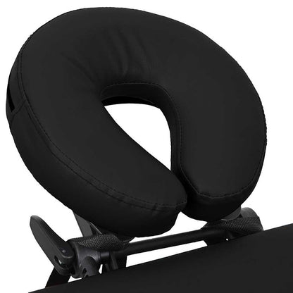 Massageliege Klappbar 4-Zonen mit Aluminiumgestell Schwarz