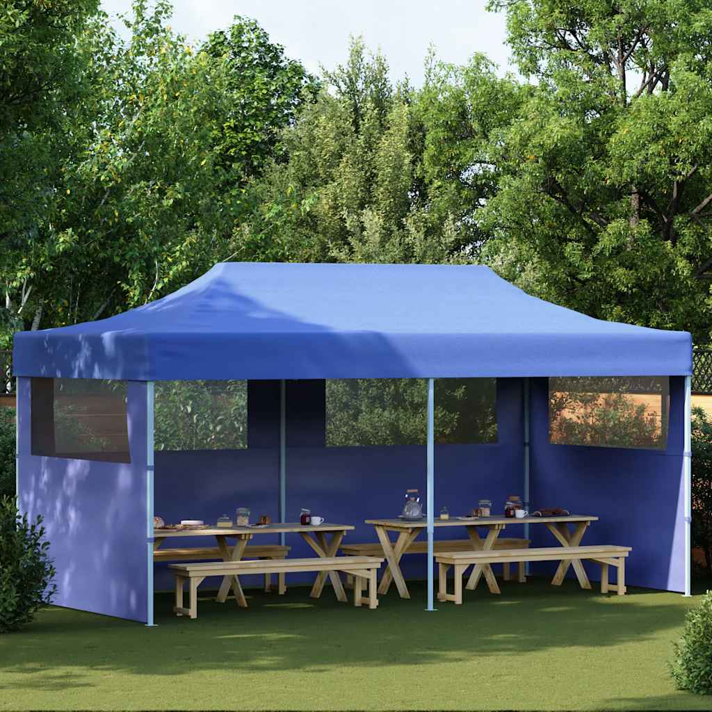 Pop-Up-Partyzelt Faltbar Blau 3×6 m
