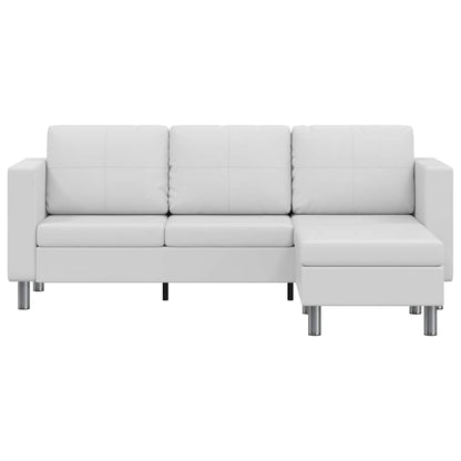 Modulsofa 3-Sitzer Kunstleder Weiß