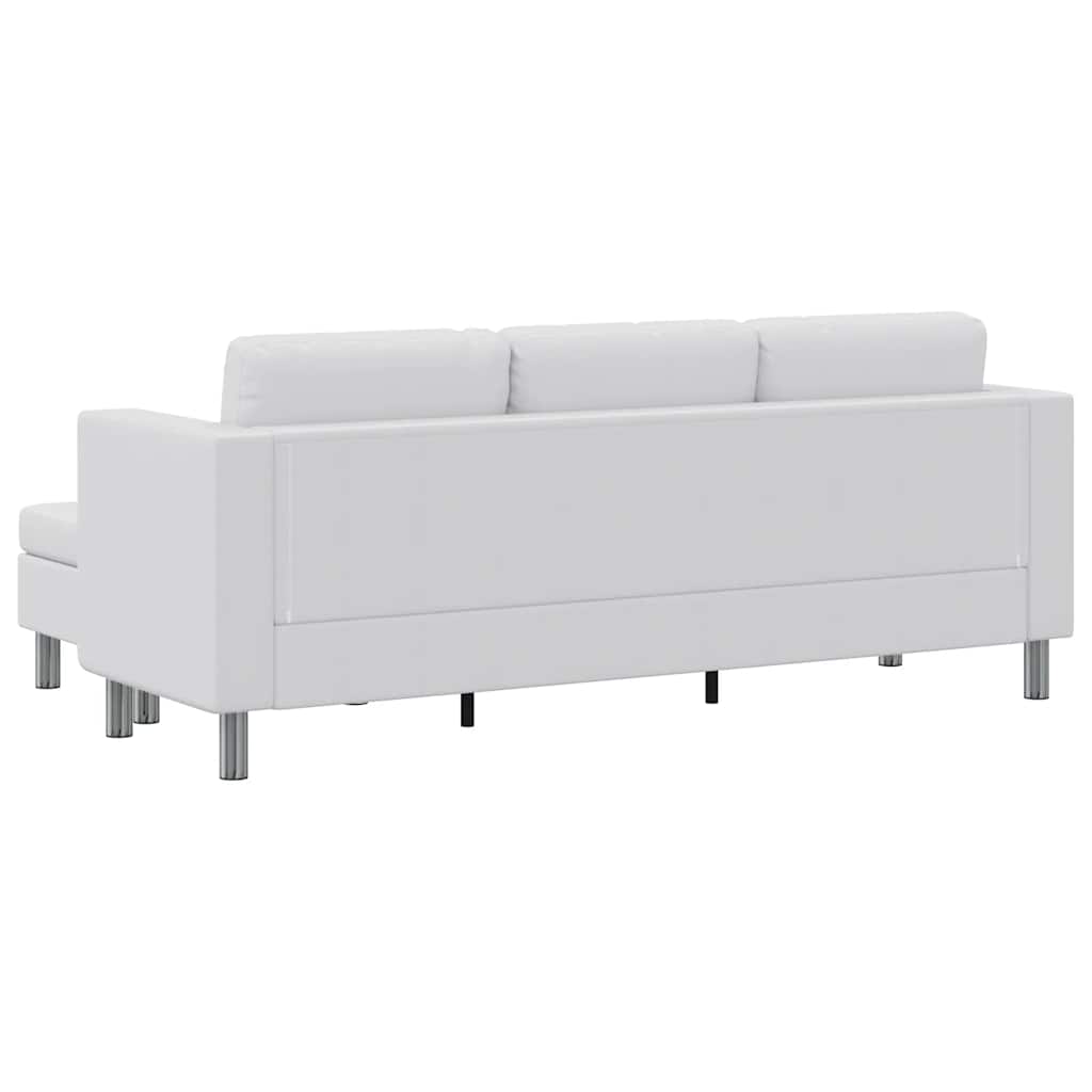 Modulsofa 3-Sitzer Kunstleder Weiß