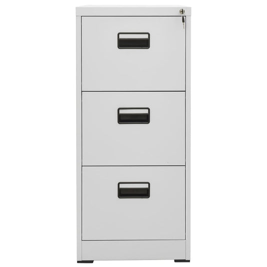 Aktenschrank Hellgrau 46x62x102,5 cm Stahl