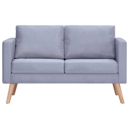 Sofa 2-Sitzer Stoff Hellgrau