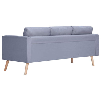 Sofa 3-Sitzer Stoff Hellgrau