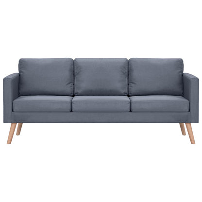 Sofa 3-Sitzer Stoff Dunkelgrau