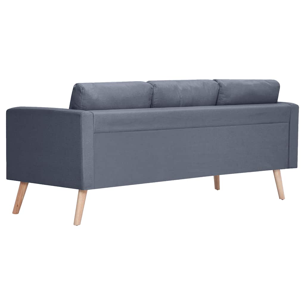 Sofagarnitur 2-Sitzer und 3-Sitzer Stoff Dunkelgrau