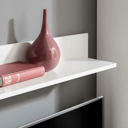 4-tlg. Wohnwand mit TV-Schrank & LED-Leuchten Hochglanz-Schwarz