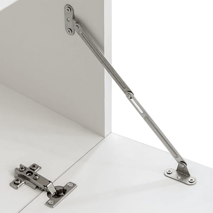 4-tlg. Wohnwand mit TV-Schrank & LED-Leuchten Hochglanz-Schwarz