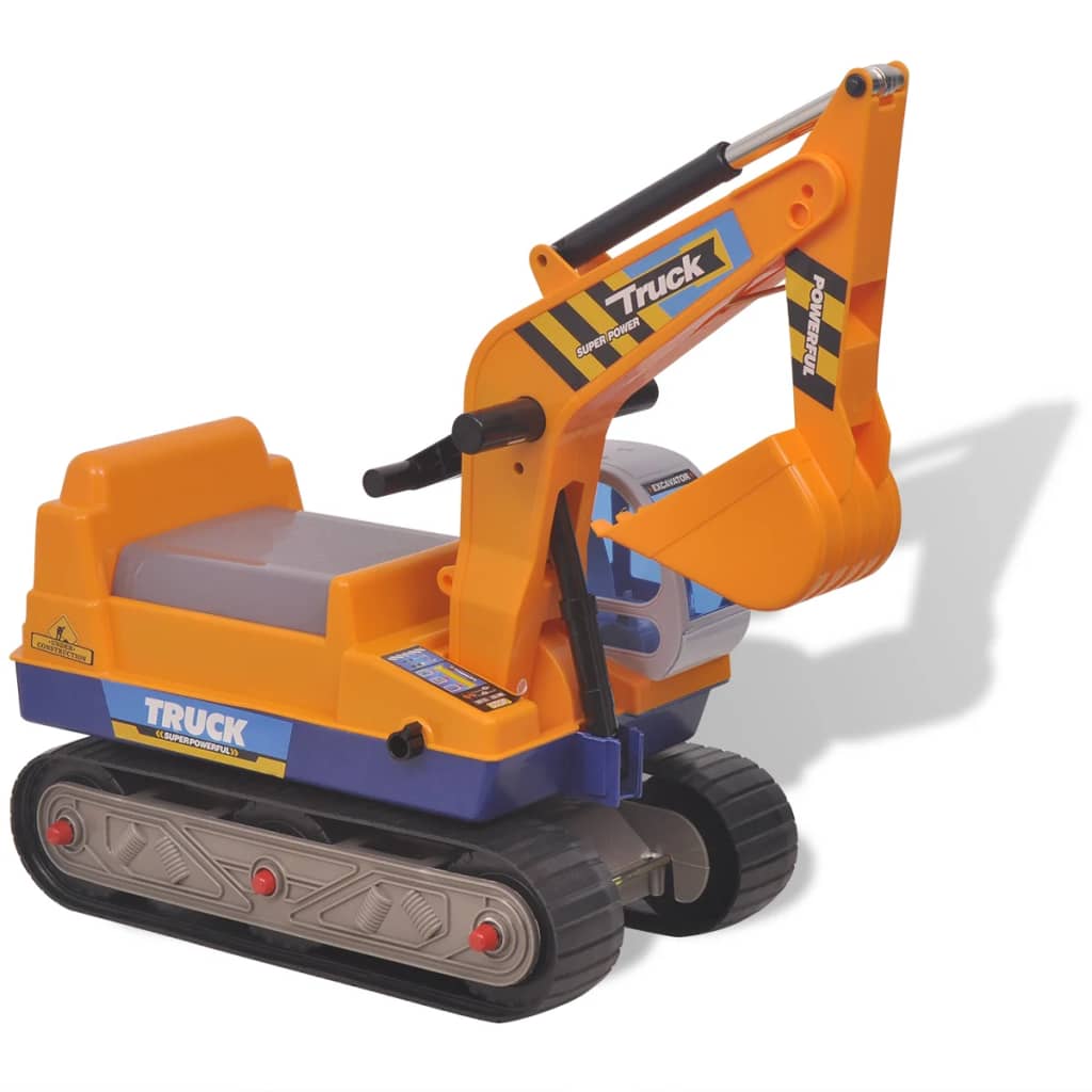 100089 vidaXL Aufsitzbagger Kunststoff Gelb