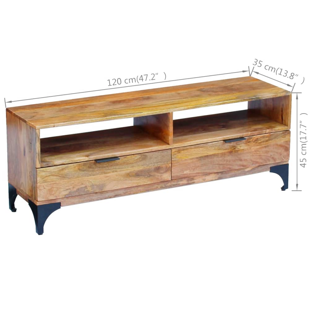 TV-Schrank Mangoholz 120x35x45 cm