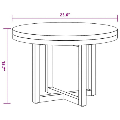 Couchtisch Teak Harz 60 cm