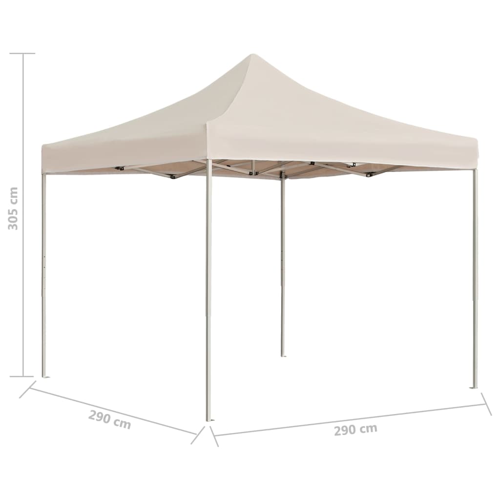 Profi-Partyzelt Faltbar Aluminium 3x3 m Creme