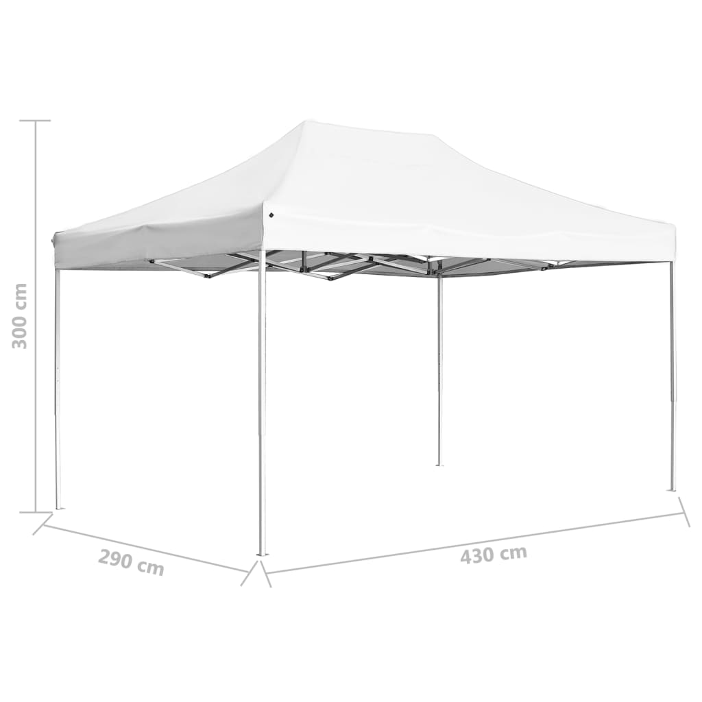 Profi-Partyzelt Faltbar Aluminium 4,5x3 m Weiß