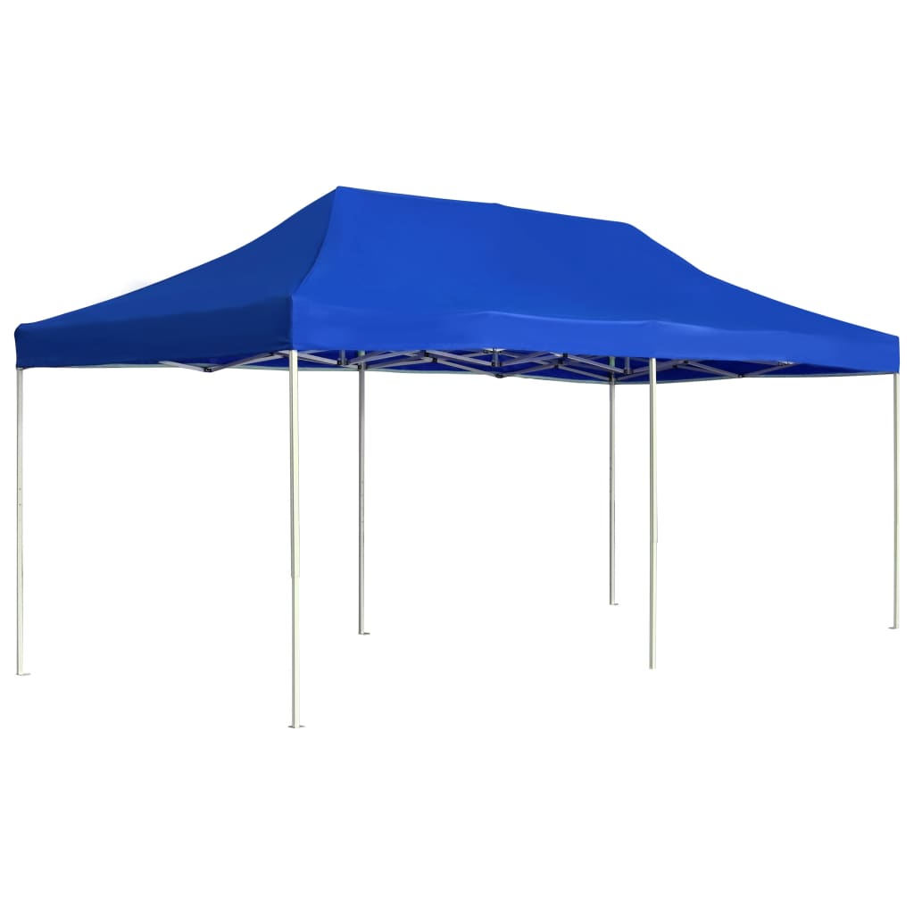 Profi-Partyzelt Faltbar Aluminium 6x3 m Blau