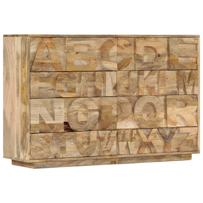 ABC-Schrank mit 6 Schubladen 120x35x79 cm Massivholz Mango