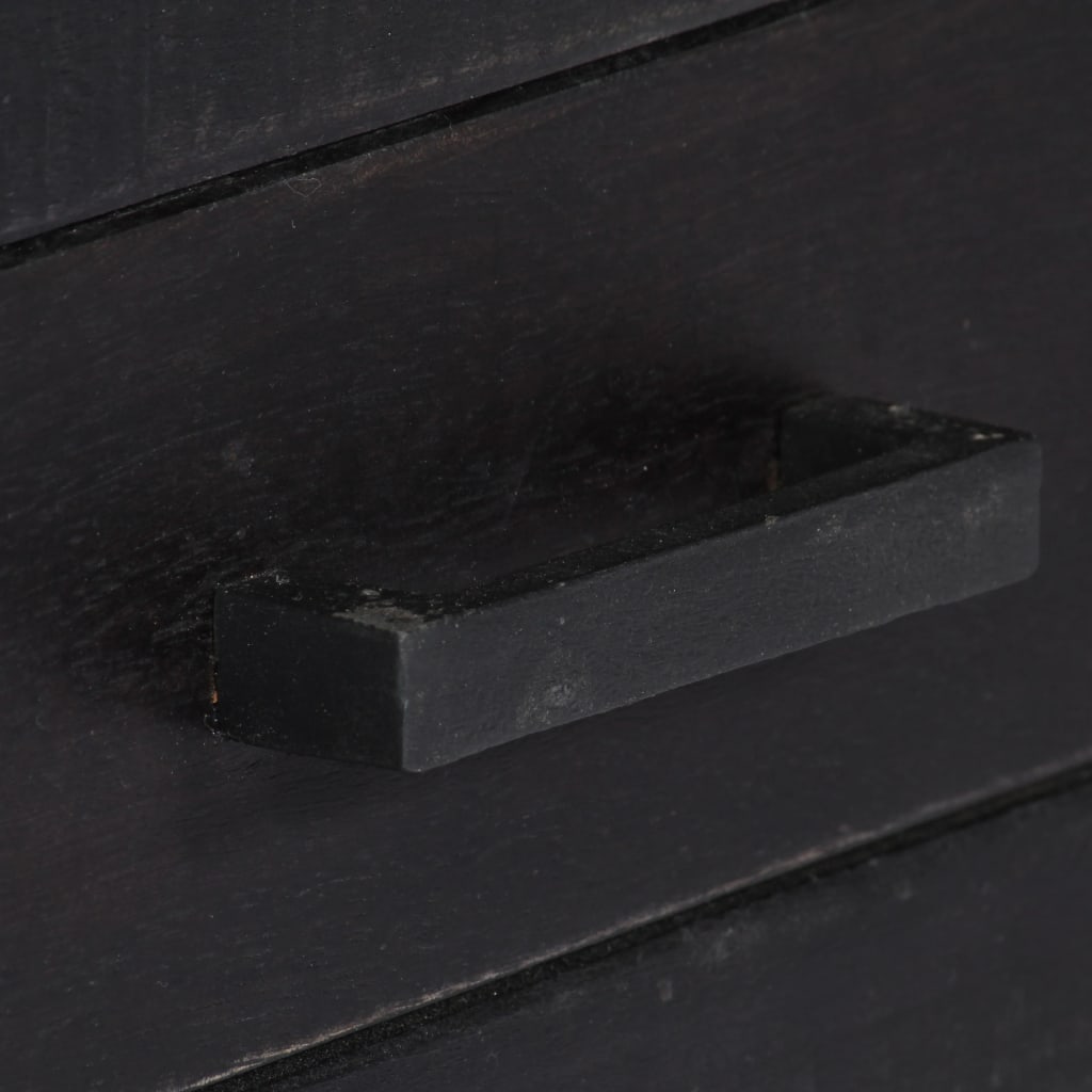 TV-Schrank Schwarz 118x30x40 cm Massivholz Mango