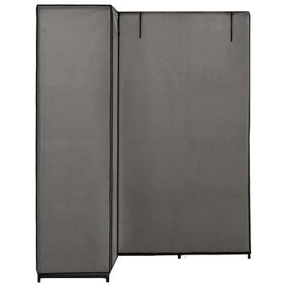 Eckkleiderschrank Grau 130 x 87 x 169 cm