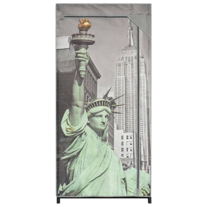 Kleiderschrank 75×45×160 cm New York Stoff
