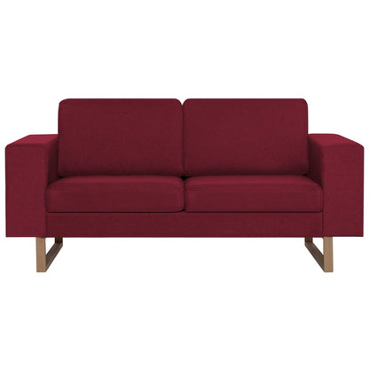 2-Sitzer-Sofa Stoff Weinrot